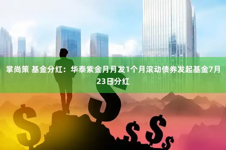掌尚策 基金分红：华泰紫金月月发1个月滚动债券发起基金7月23日分红